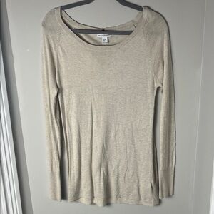 Chic Beige Long Sleeve Top